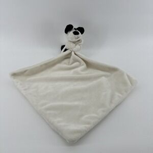Jellycat Puppy Dog Black White Plush Stuffed Lovey SecurityBlanket Toy